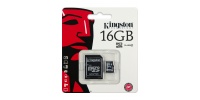 KINGSTON Micro SDHC 16 GB Klasse 4 + SD Adapter